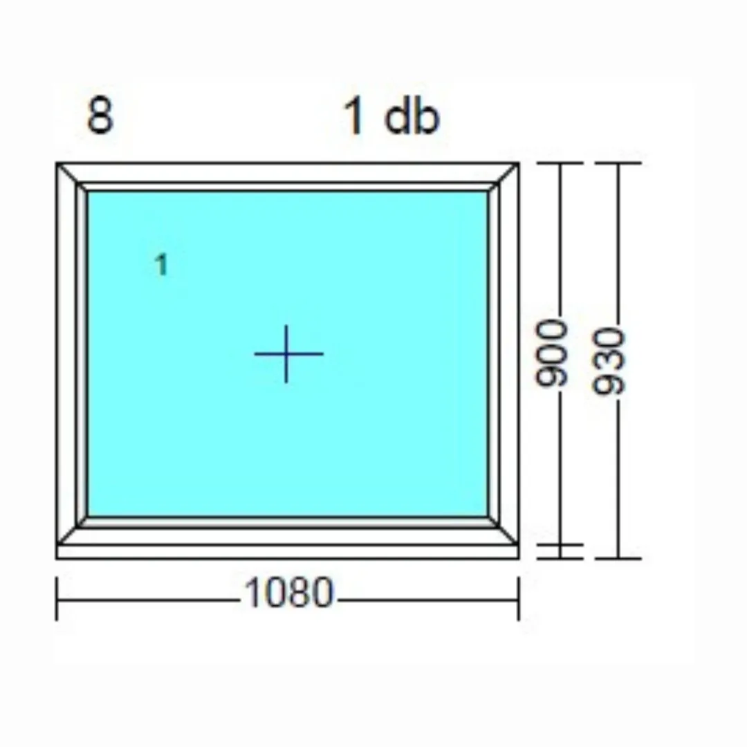 Fix ablak 1080 mm x 900 mm